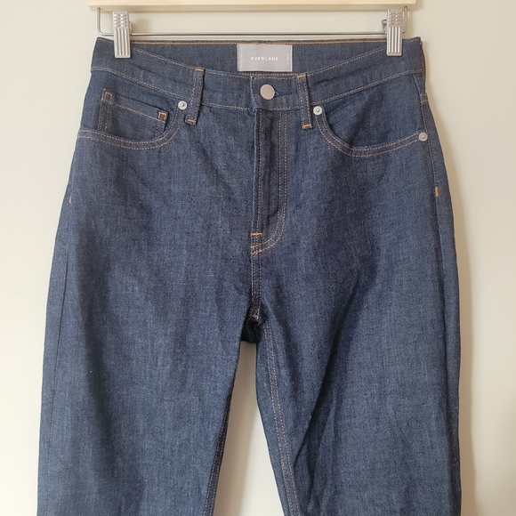 Everlane high-rise skinny jeans in dark indigo - Picture 4 of 8